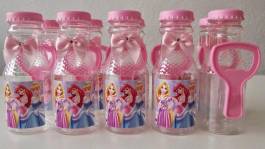 Garrafinhas para Lembrancinhas de Plástico das Princesas Disney 