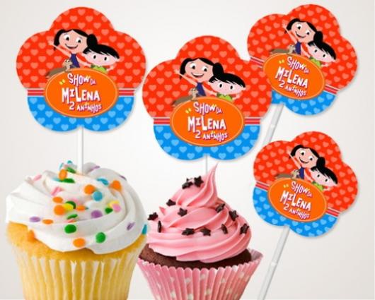 cupcake Show da Luna com topo personalizado