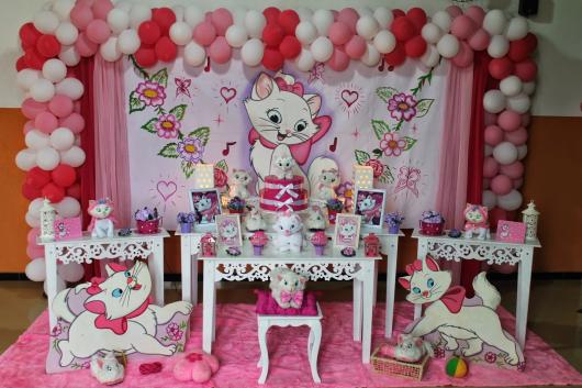 Tema Gatinha Marie Disney Decoração de Festa - Aniversário - Fiesta / Ideia  pra Festa 