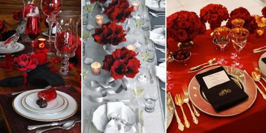 Decoração Dia dos Namorados no jantar com flores e taças