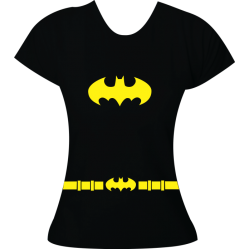 Fantasia Batgirl com blusa estampada para improvisar