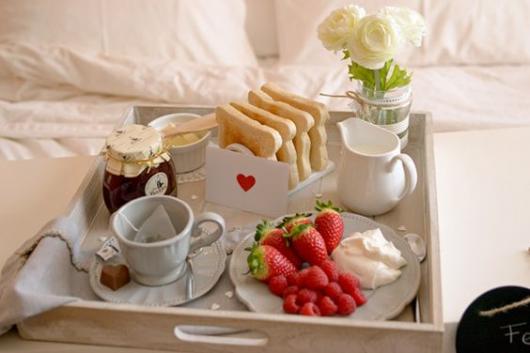 café da manhã romântico
