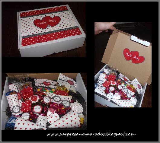 Caixa Surpresa para Namorado de chocolate feita com caixa de sapato