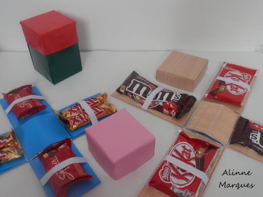 Caixa Surpresa para Namorado de chocolate feita em casa com papel
