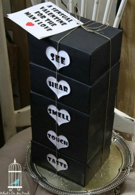 Caixa Surpresa para Namorado com tag nas caixas
