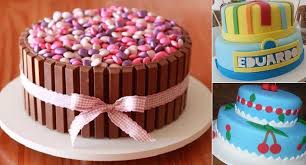 Como Fazer Bolo de Aniversário decorado com chocolate e confete rosa