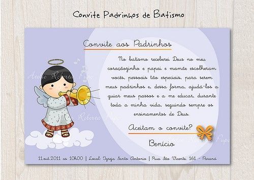 Convite De Batizado 45 Modelos Fofíssimos Para Se Inspirar Imprimir