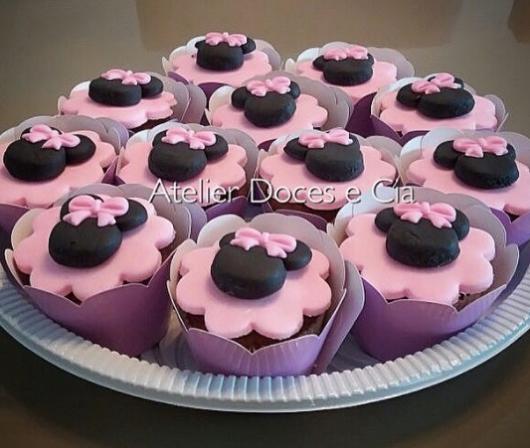 cupcake Minnie rosa pasta americana