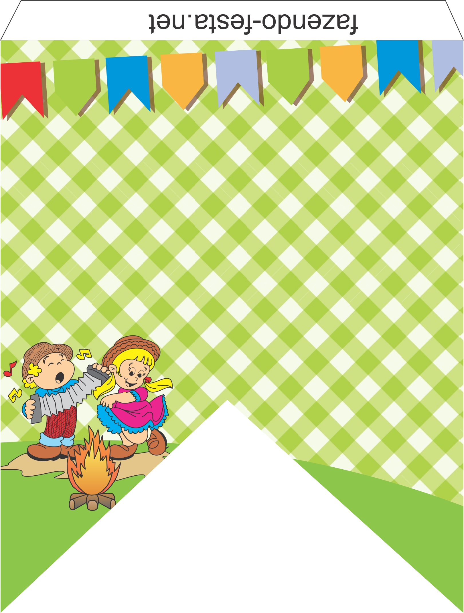 Decoração Festa Junina kit festa para imprimir bandeirinha
