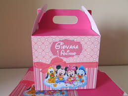Caixinha de doces de kit festa minnie rosa