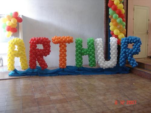 Balões de Festa coloridos com nome
