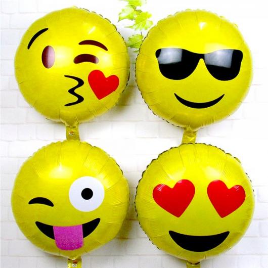 Balões Metalizados de emoticons