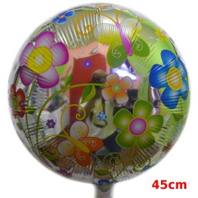 Balões Metalizados redondo com estampa de flores