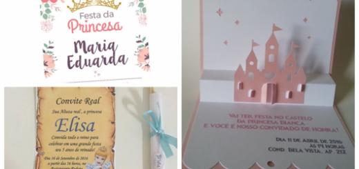 convites com o tema Princesa