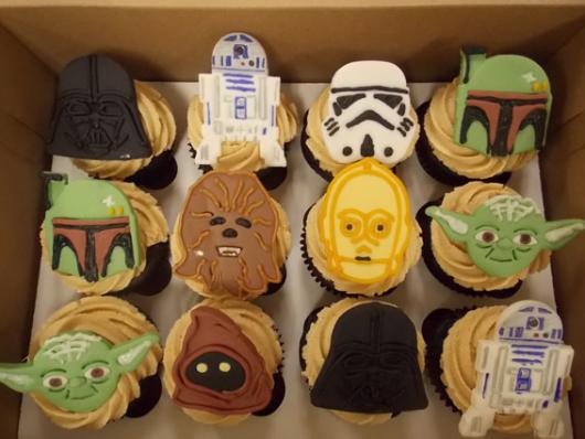 cupcake star wars na caixa