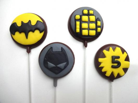 Doces Personalizados Batman pirulito de chocolate
