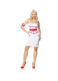 Fantasia de Enfermeira para Carnaval com quebe branco e vermelho