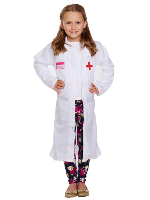 Fantasia de Enfermeira Infantil com jaleco branco