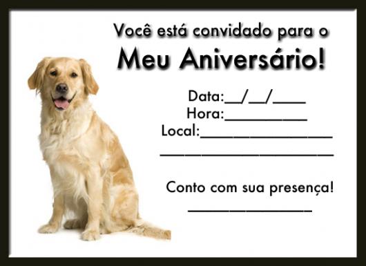 Aniversário de Cachorro convite cartão com foto do cachorro