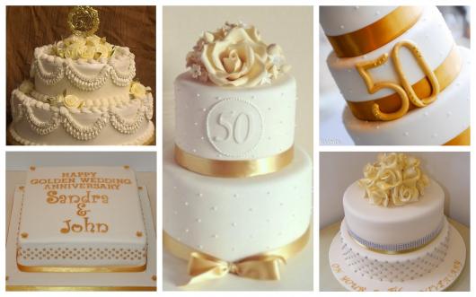 Tipos de bolo de bodas de ouro