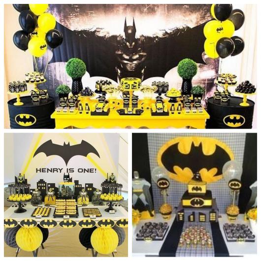 Uma festa com o tema Batman sempre faz sucesso entre as crianças