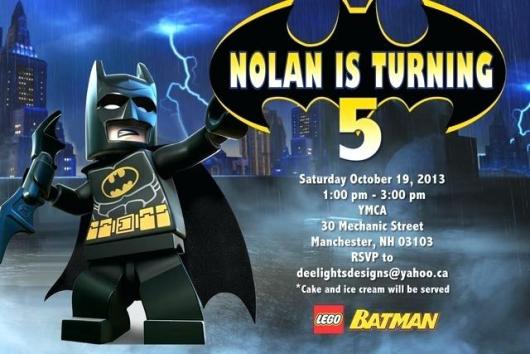 Que tal esse padrão de convite Batman mais dark?