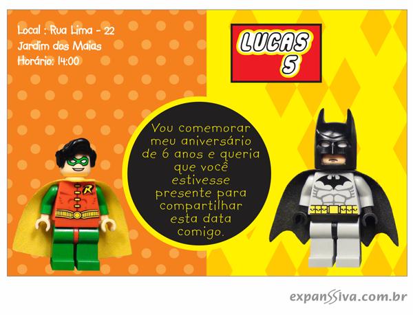 Batman e Robin: um convite bacana para festas de irmãos ou amigos