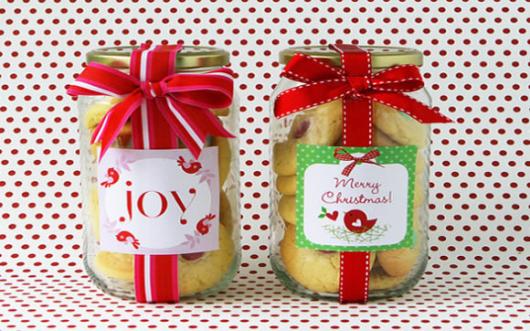 Lembrancinhas baratas para Natal pote com doce caseiro