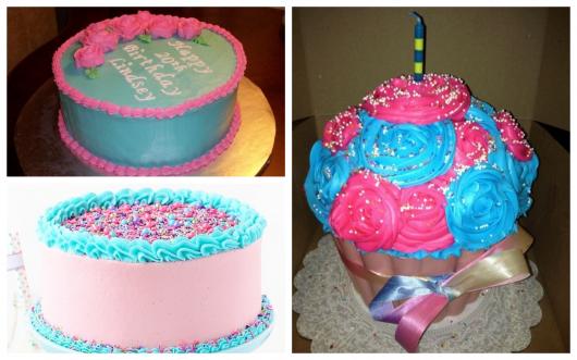 bolos azul e rosa