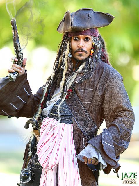 Fantasia de Jack Sparrow piratas do Caribe Plus Size - Jack Sparrow Pi