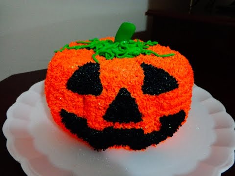 Festa de Halloween bolo com formato de abóbora