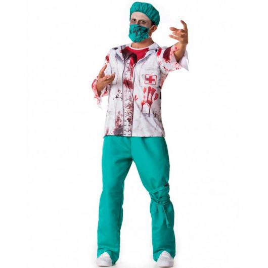 Festa de Halloween fantasia masculina enfermeiro