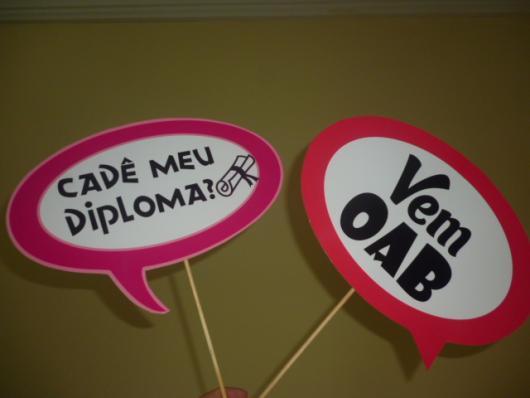Plaquinha criativa para formandos de Direito