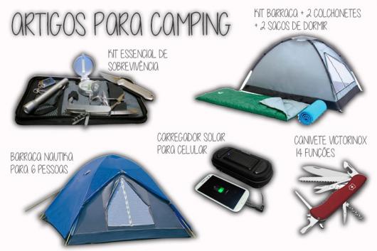 Para aqueles que gostam de acampar, barracas e demais acessórios são as soluções!