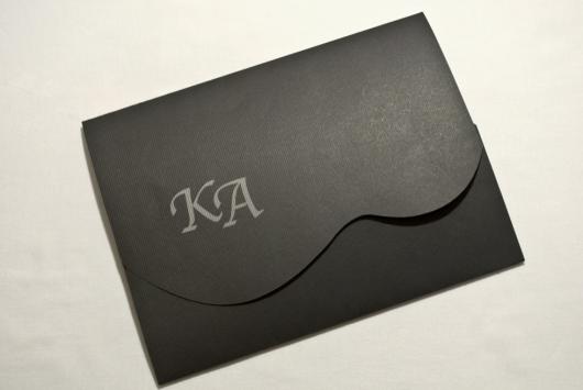 Envelope para convite simples preto