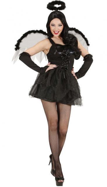 Mais uma sugestão de fantasia de anjo com vestido preto