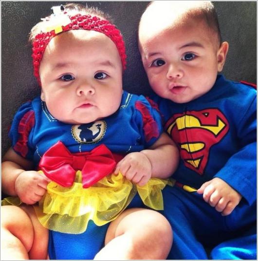 Linda fantasia Superman baby para o casal!