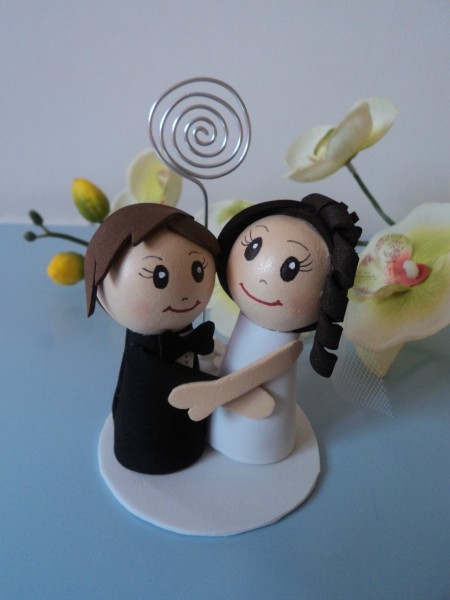 Lembrancinha de Casamento em EVA: casal de noivos