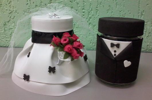 Lembrancinha de Casamento em EVA: potes decorados