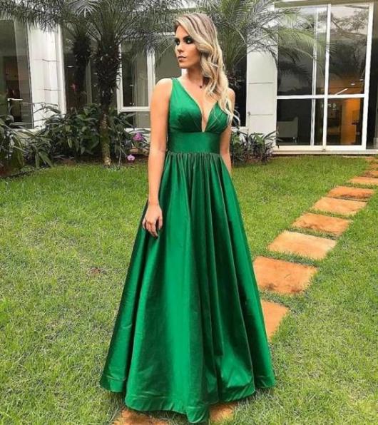 modelos de Vestido de Formatura Verde
