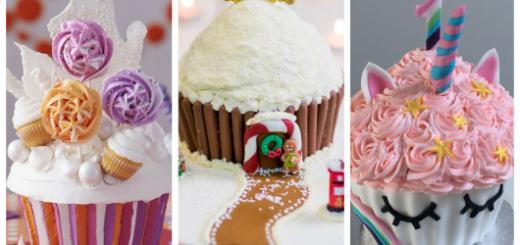 cupcakes gigantes inspirados em temas específicos