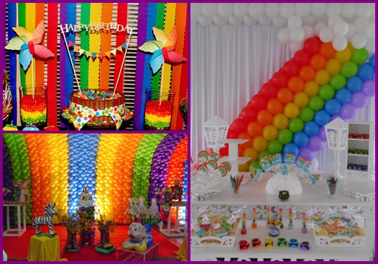 Inspirações para festa arco-íris