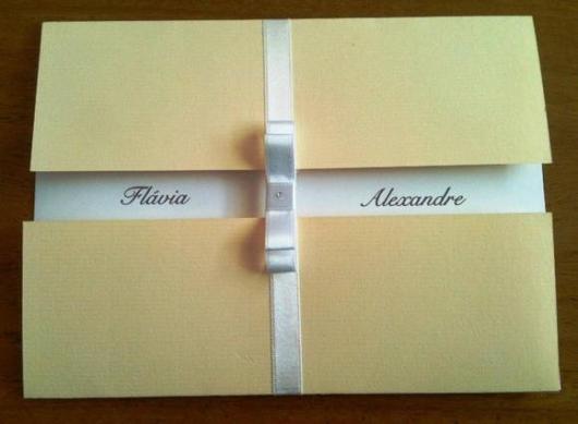 Papel para convite: convite de casamento em papel vergê