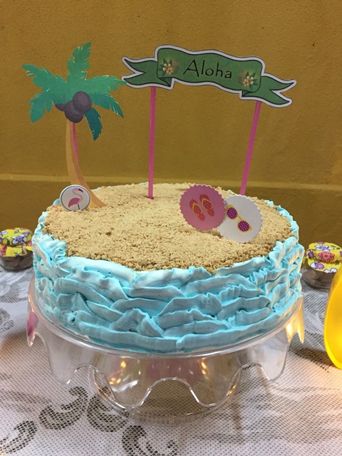 Ideia de bolo tropical praiano