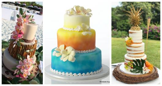 O bolo tropical pode ser excelente para casamentos na praia ou campo