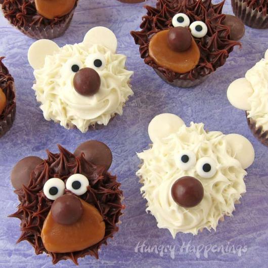 Cupcake Chá de Bebê: Ursinho de chocolate