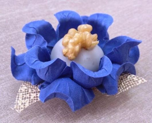 Forminhas para doces finos de tecido: Azul