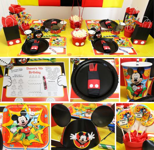 Veja a decoração do Mickey feita com o kit