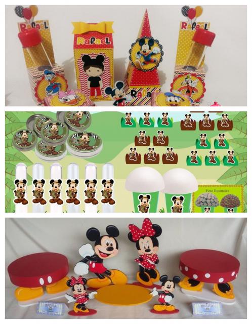 Escolha o kit Mickey que combine mais com a decoração de sua festa