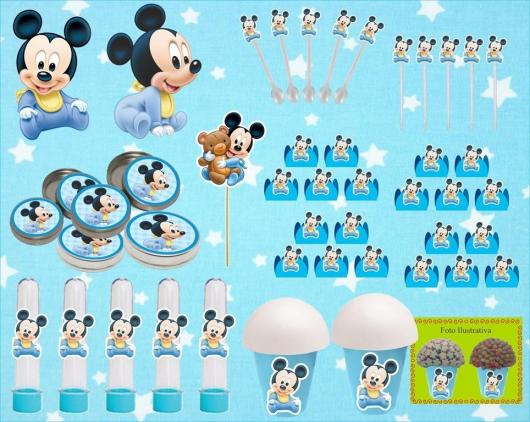 Ideia de kits decorados para festa do Mickey